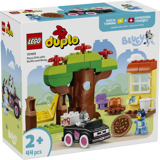 Slika LEGO® DUPLO® 10469 „Djevojčice i pizza” s Muffin i Bluey