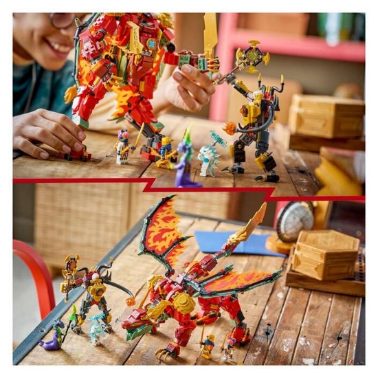 Slika LEGO® NINJAGO® 71868 Wyldfyrein transformirajući mehanički zmaj