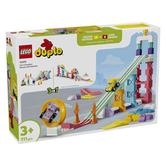 Slika LEGO® DUPLO® 10478 Kreativne 3 u 1 rampe s vozilima