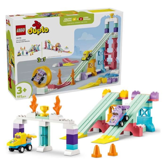Slika LEGO® DUPLO® 10478 Kreativne 3 u 1 rampe s vozilima