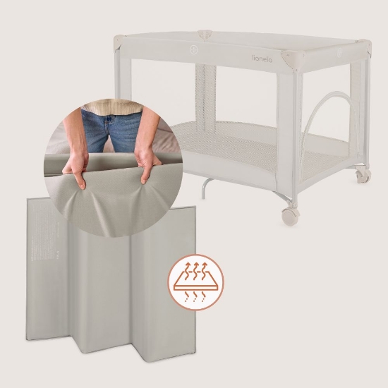 Slika Putni krevetić 2u1 Amelie, Beige Sand Lionelo 