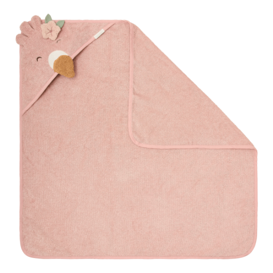 Slika Ručnik s kapuljačom Flamingo 75x75cm - Little Dutch