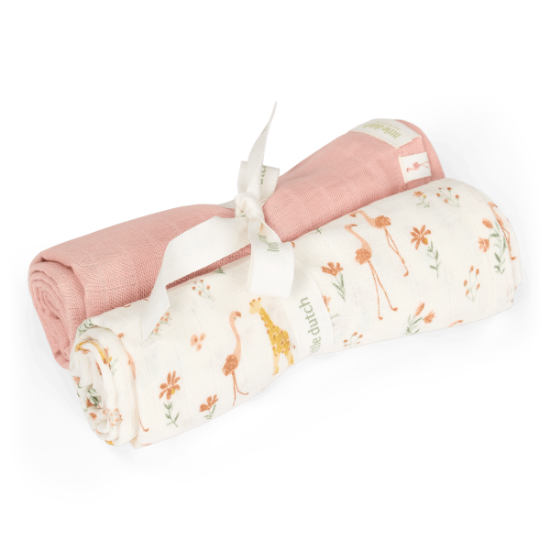 Slika Komplet 2 pamučne pelene Blooming Safari - Little Dutch