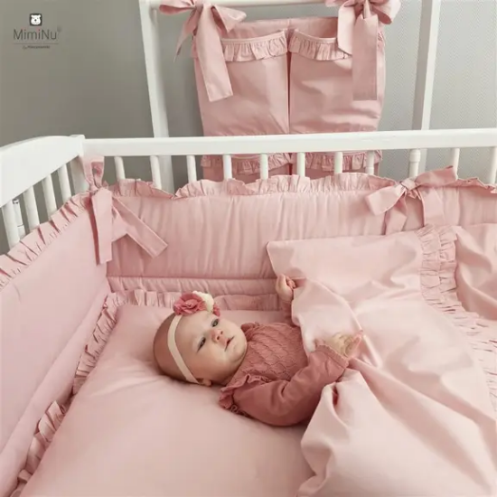 Slika Ogradica za krevetić Royal Powder Pink 180x30cm - MimiNu