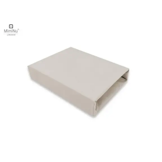 Slika Pamučna plahta s elastičnom trakom 120x60 cm - bež - MimiNu