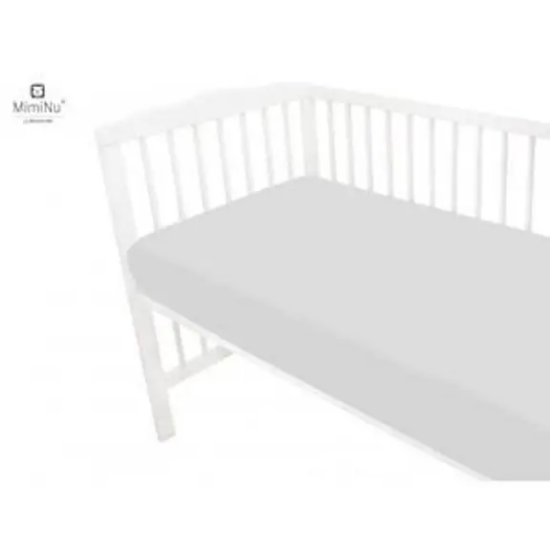 Slika Pamučna plahta s elastičnom trakom 120x60 cm -grey - MimiNu