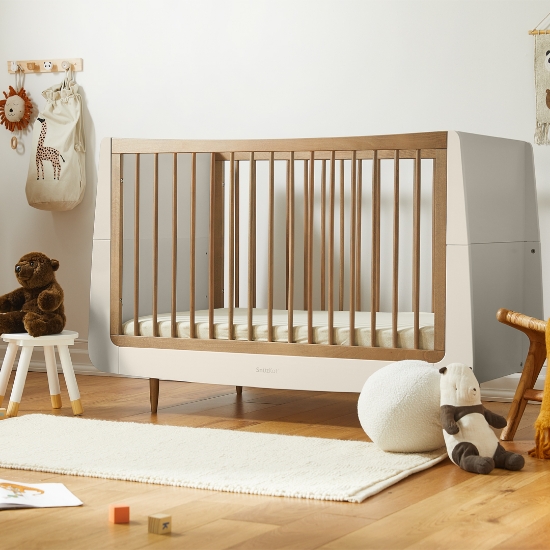 Slika Kot Skandi dječji krevetić - Cashmere/Walnut - Snuz