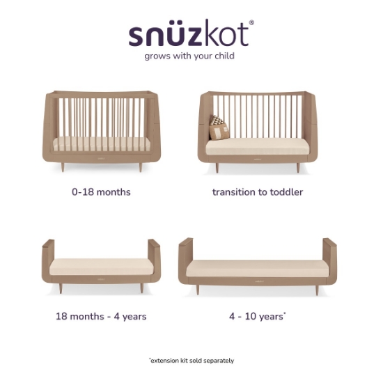 Slika Kot Skandi dječji krevetić - Mocha - Snuz