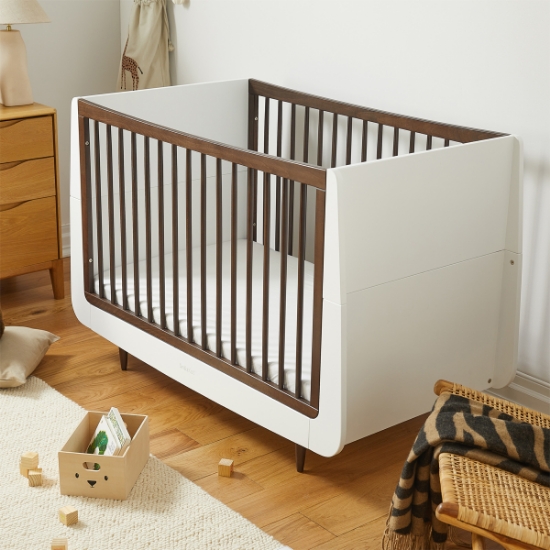 Slika Kot Skandi dječji krevetić - White/Ebony - Snuz