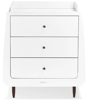 Slika Kot Skandi komoda za prematanje - White/ Ebony - Snuz