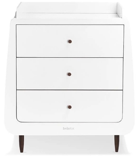 Slika Kot Skandi komoda za prematanje - White/ Ebony - Snuz