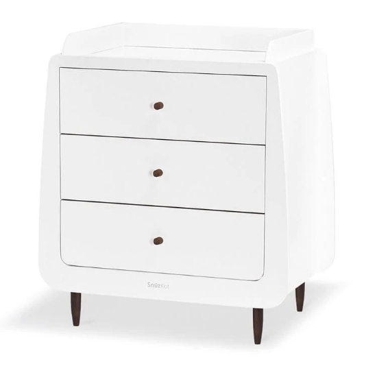 Slika Kot Skandi komoda za prematanje - White/ Ebony - Snuz