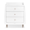 Slika Kot Skandi Set 2u1 - Krevetić + komoda za prematanje - White/Walnut - Snuz