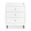 Slika Kot Skandi Set 2u1 - Krevetić + komoda za prematanje - White/Ebony - Snuz