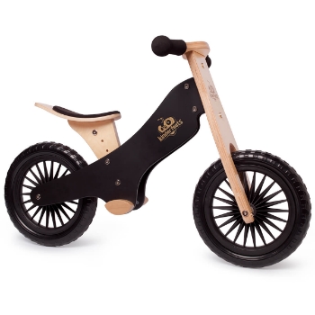 Slika Drvena dječja guralica classic black kinderfeets®