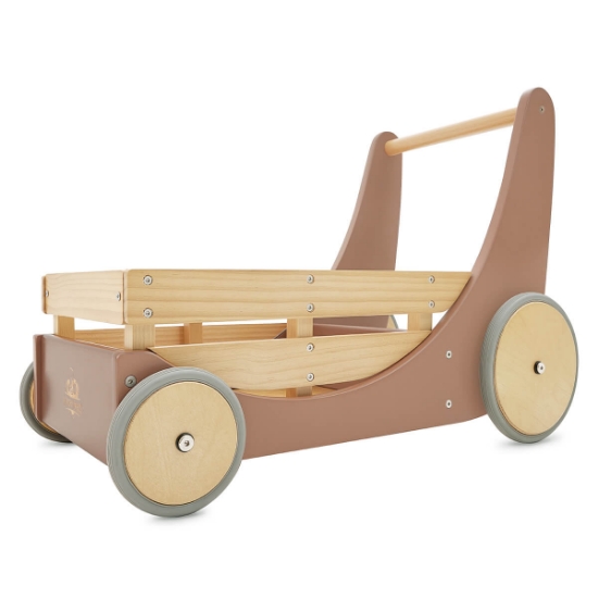 Slika Drvena kolica za igračke i hodalica mocha kinderfeets® 