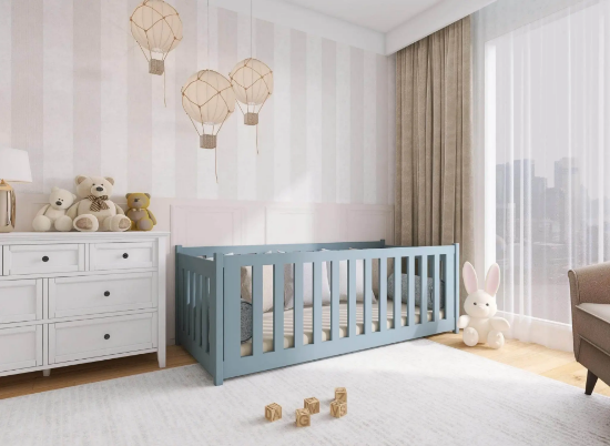 Slika Krevet s ogradicom CONCEPT 80x180 sivi