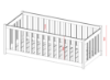 Slika Krevet s ogradicom CONCEPT 80x180 sivi
