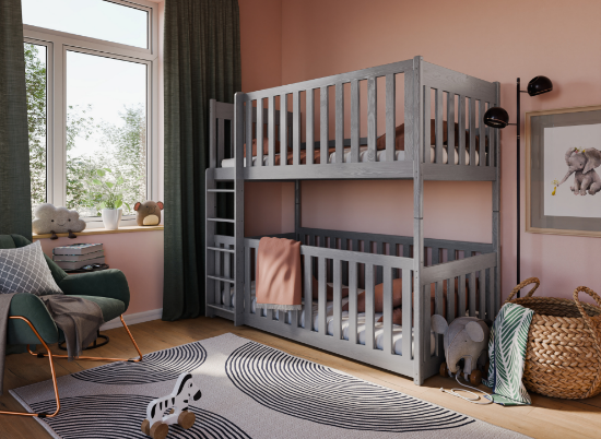 Slika Krevet na kat KONRAD 90x190 sivi