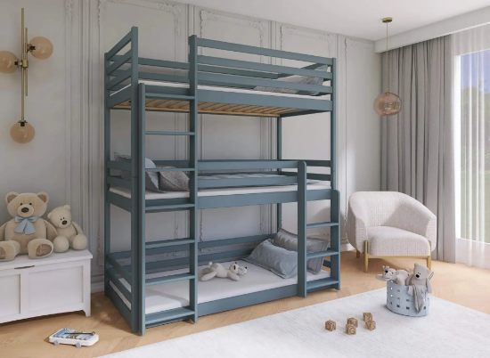 Slika Krevet na kat TED 90x190 sivi