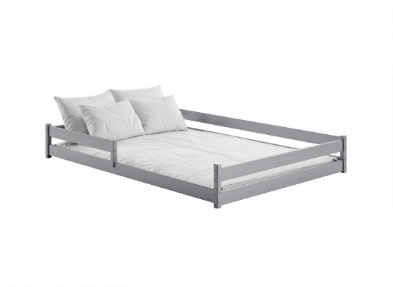 Slika Montessori krevet FINI 140x200 sivi