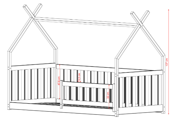Slika Tipi krevet BODZIO 80x200 zeleni