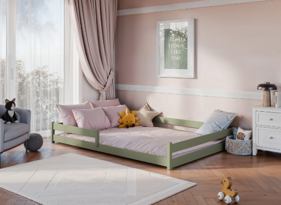 Slika Montessori krevet FINI 140x200 zeleni