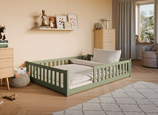 Slika Montessori krevet MATI 140x200 zeleni