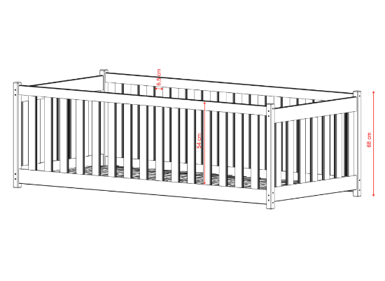 Slika Krevet s ogradicom CONCEPT 90x190 bež