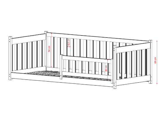 Slika Krevet s ogradicom CONCEPT 90x200 bež