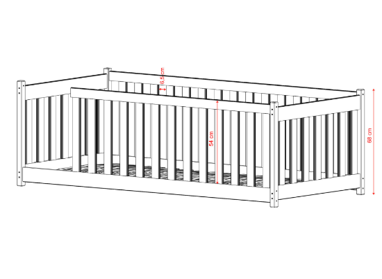 Slika Krevet s ogradicom CONCEPT 90x200 bež
