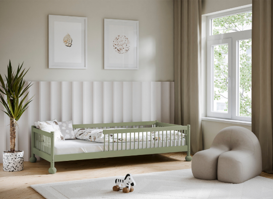Slika Montessori krevet STAR 90x200 zeleni