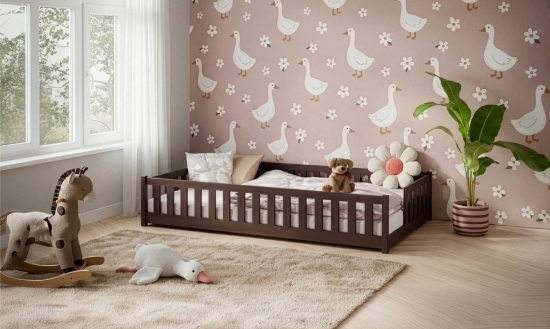 Slika Dječji krevet LEVI 140x200 tamnosmeđi