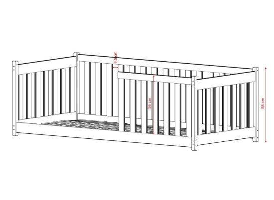 Slika Krevet s ogradicom CONCEPT 90x200 smeđi