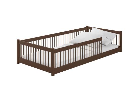 Slika Montessori krevet PEDRO 90x200 tamnosmeđi