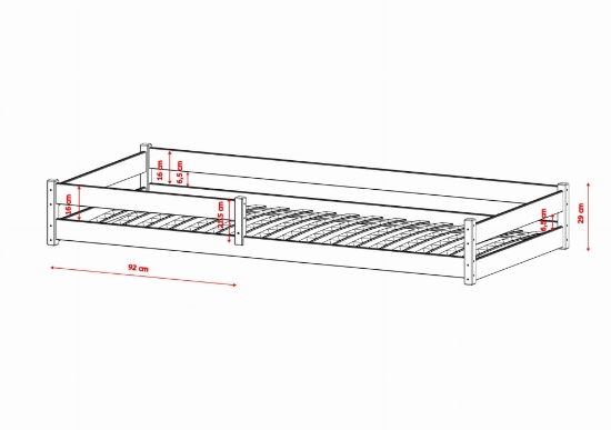 Slika Montessori krevet ALIS 80x160 krem