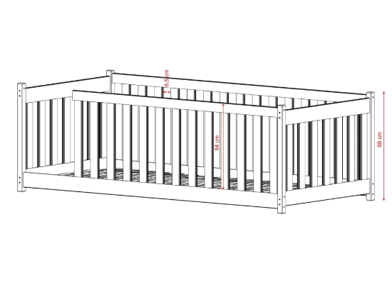 Slika Krevet s ogradicom CONCEPT 90x190 krem