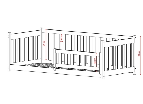 Slika Krevet s ogradicom CONCEPT 90x200 krem