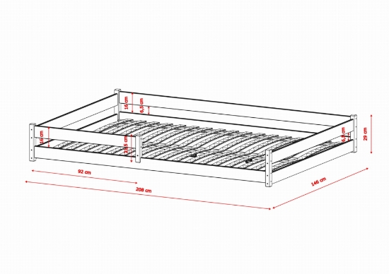 Slika Montessori krevet FINI 140x200 krem