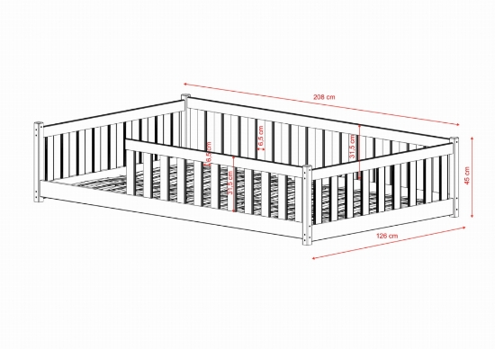 Slika Montessori krevet OTIS 120x200 krem