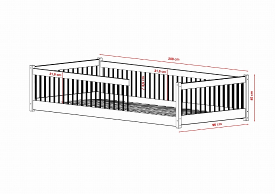 Slika Montessori krevet PEDRO 80x180 krem