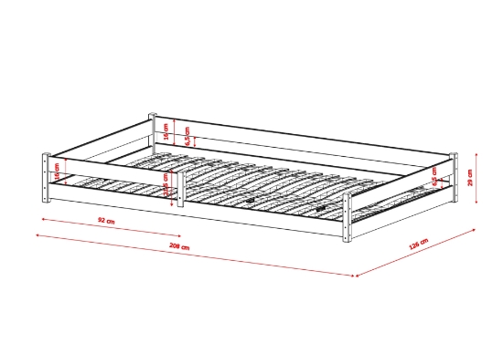 Slika Montessori krevet ZOFIA 120x200 krem