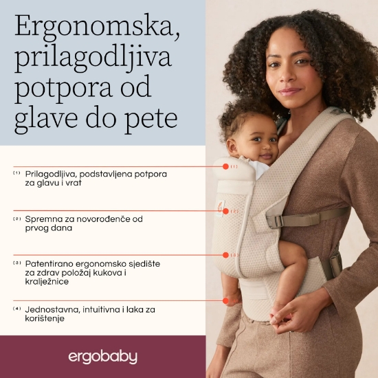 Slika Omni Lite Mesh nosiljka, Pearl Grey Ergobaby 