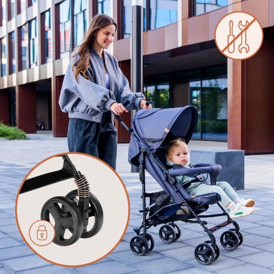 Slika Kišobran kolica Elia, Black Onyx Lionelo 