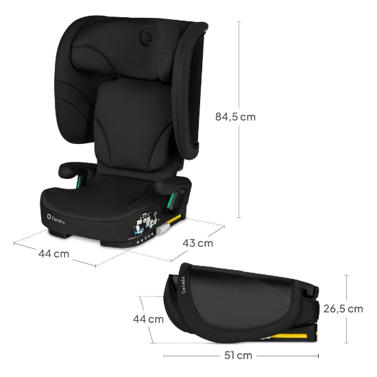 Slika Autosjedalica Orin i-Size 9-36 kg (76-150 cm), Black Carbon Lionelo 