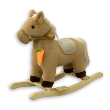 Slika Konjić na ljuljanje Mini - Pony bež s mrkvom Bertonne 