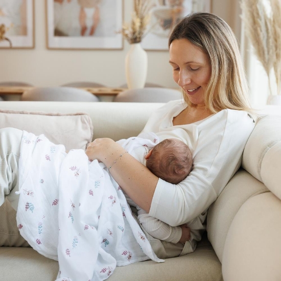 Slika Tetra pelene Muslin Cvijeće, roza BabyOno 