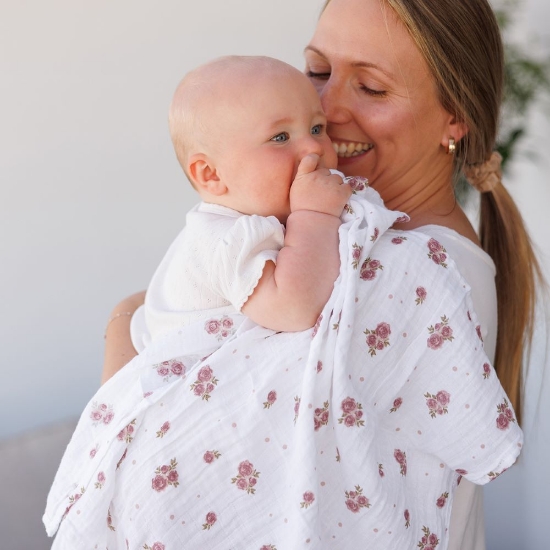 Slika Tetra pelene Muslin Ruže, roza BabyOno 