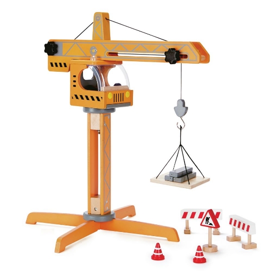 Slika Drvena dizalica – žerjav, 53,8 cm Hape 