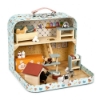Slika Drveni Pet Shop u prijenosnom koferu, set od 23 dodataka Ecotoys 